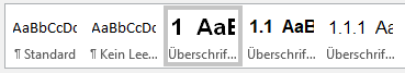 Ueberschriften formatieren 1